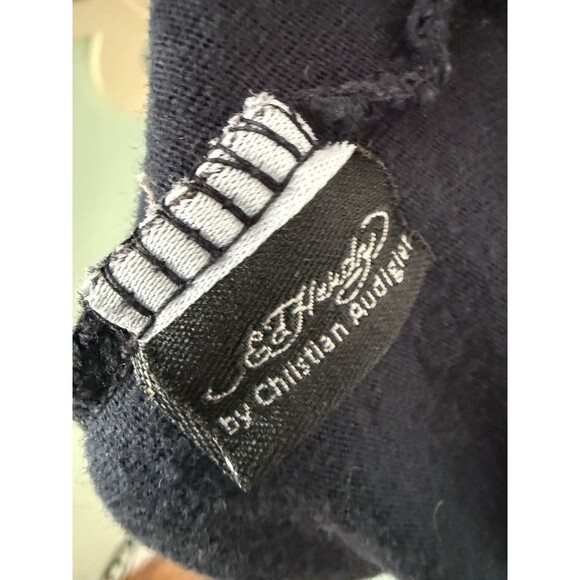 Ed Hardy Y2K 2000s Rhinestone Skull Bling Black women’s T-Shirt Love Dies Hard S - Picture 6 of 7